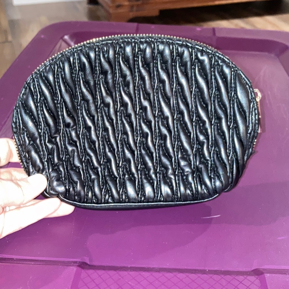 a new day Black Textured Cosmetic Bag